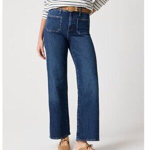 J. Crew Factory Slim Wide Leg Patch Pocket Jeans